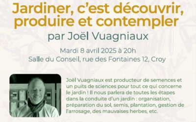 Conférence sur le jardin à Croy – mardi 8 avril 20h